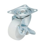 Roata pivotanta cu frana 40x17 mm din polipropilena, placa otel, 20 kg
