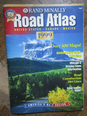 Rand McNally Road Atlas 1999: United States, Canada, Mexico foto