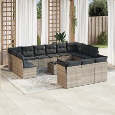 Gossi set mobilier de gradina cu perne,14 piesegri deschis, poliratan