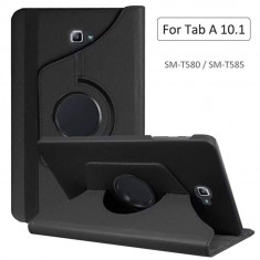 Husa Samsung Galaxy Tab A T580 T585 - Rotativa - 10.1 inch - Neagra foto