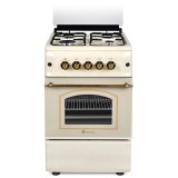 Aragaz rustic 4 arzatoare gaz,Cuptor gaz, 50x55cm, Studio Casa CREMONA FE50/55G, Grill gaz, Aprindere electrica