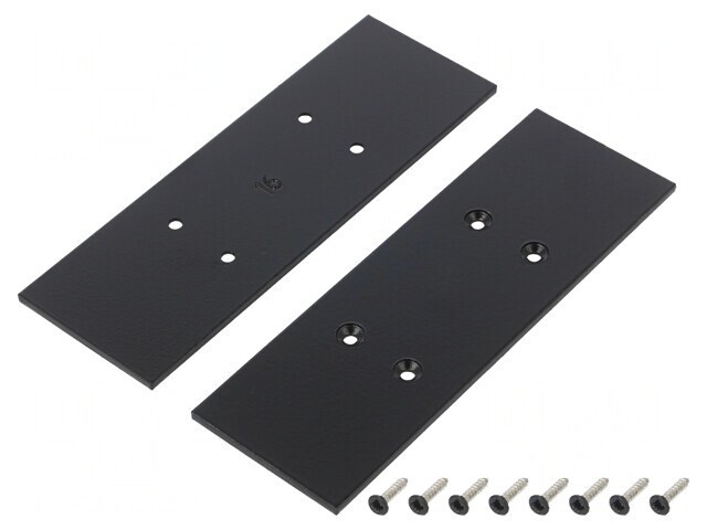 Obturator Negru pentru Profil LED - Set 2 Bucăți