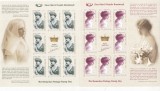 2008 Romania, Regina Maria Ziua Marcii 2 coli x 8 timbre + vinieta LP 1815 a MNH, Regi, Nestampilat