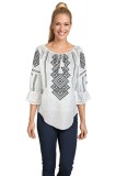 Bluza dama O25 alb crystal , marimea 2XL