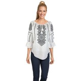 Bluza dama O25 alb crystal , marimea 2XL