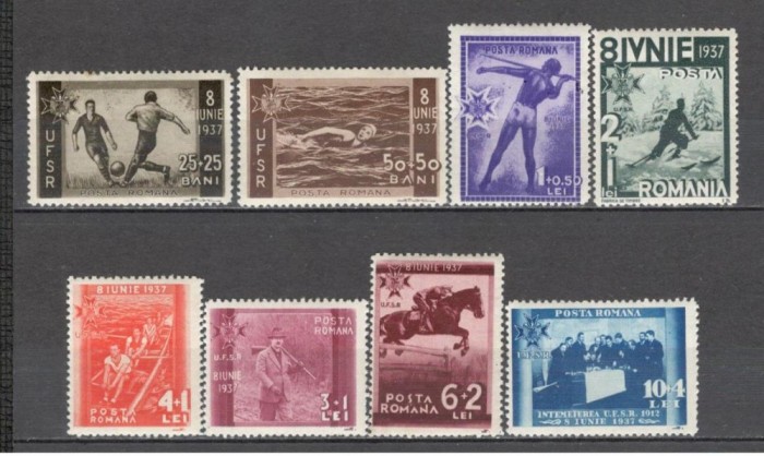 Romania.1937 25 ani Uniunea Federatiilor Sportive UFSR XR.60