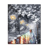 Tablou pictat manual, Impreuna pentru totdeauna (4) - 60x50cm, ulei pe panza in cutit efect 3D
