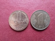 Monede 1leu 1992,1leu 1993 Romania