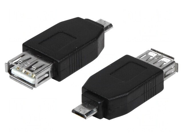 Adaptor USB 2.0 A la Micro B Negru