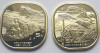 Set 2 monede 5 Yuan 2022 China, Natural Heritage UNESCO Sites, unc,, Asia