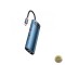 Hub USB-C Baseus Magic 3 x USB-A 3.0 - 1 x USB-C - 1 x HDMI - 1 x RJ45 - 1 x SD - 1 x microSD Albastru WKWG000103