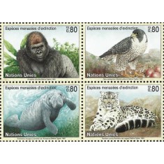 ONU Geneva 1993 - Fauna protejata, animale, serie neuzata