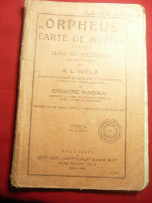 A.L.Ivela - Orpheus - Carte Muzica 1930 adaugita de Gr.Magiari , 128 pag foto