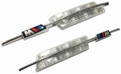 Semnalizatoare Aripa cu LED si Ornament Cromat + Sigla ///M, Transparente, BMW Seria 5 E39 foto