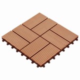 vidaXL Plăci pentru Deck 11 pcs Lemn de tec 30 x 30 cm Lemn compozit 42046677