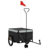 Cumpara ieftin Remorca pentru biciclete, negru si gri, 45 kg, fier