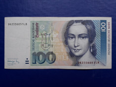 100 Mark 1991 bancnota marci Germania foto