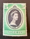 NIGERIA - Emisiunea Comemorativă "&Icirc;ncoronarea Reginei Elisabeta a II-a" (Marcă Poștală Neștampilată) - Cod: A964