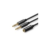 Ugreen AV141 cablu audio 3,5 mm femelă - 2 apa, negru