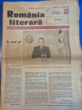 ziarul romania literara 5 ianuarie 1989 - mesajul lui ceausescu de anul nou