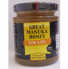 Miere de Manuka pentru copii intre 1 si 2 ani MG100 borcan de sticla 250g foto