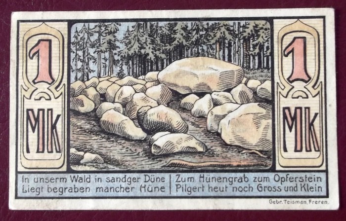 Germania notgeld 1 Mark 1921 Freren **