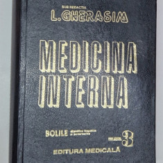 MEDICINA INTERNA BOLILE DIGESTIVE,HEPATICE SI PANCREATICE VOL.III BUCURESTI 1999-PROF.DR.L.GHERASIM