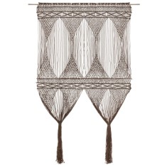 Gossi perdea macrame, gri taupe,140 x 240 cm, bumbac