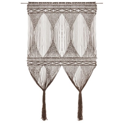 Gossi perdea macrame, gri taupe,140 x 240 cm, bumbac foto