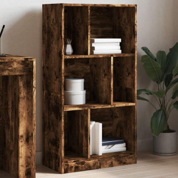 vidaXL Bibliotecă, stejar fumuriu, 57x28,5x107,5 cm, lemn prelucrat 848007