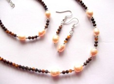 set cu ochi de tigru si perle de cultura 48290