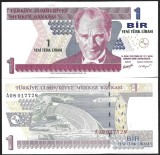 TURCIA 1 New Turkish LIRA 2005 , UNC , P - 216 , necirculata