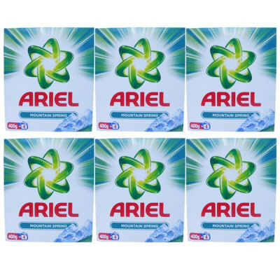 6 x Ariel Mountain spring, Detergent automat la cutie, 6 x 400g foto