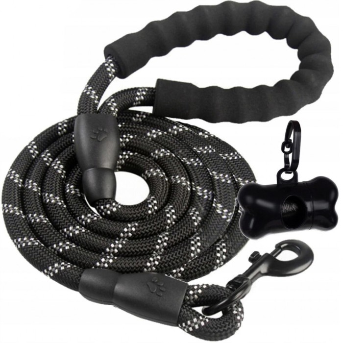 Lesa pentru caini, Purlov, PP, reflectorizanta, cu carabiniera, 3 m