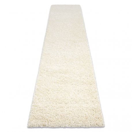 Covor, Traversa SOFFI shaggy 5cm cremă - pentru bucătărie, hol și coridor, 80x300 cm