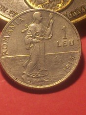 1 leu 1914 , stare foarte buna foto