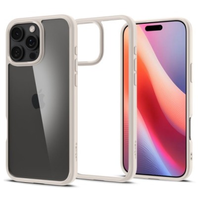Husa pentru iPhone 16 Pro - Spigen Ultra Hybrid - Natural Titanium foto