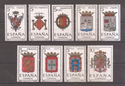 Spania 1966 - Stemele provinciilor spaniole, set complet, MNH foto
