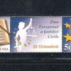 ROMANIA 2011-ZIUA EUROPEANA A JUSTITIEI CIVILE, DOUA SERII+VINIETA, MNH-LP 1920