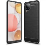 Husa TPU OEM Carbon pentru Samsung Galaxy A12 A125, Neagra