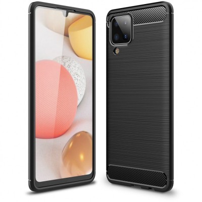 Husa TPU OEM Carbon pentru Samsung Galaxy A12 A125, Neagra foto