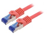 Cablu Patch S/FTP Cat6a Cu LSZH Roșu 5m, Logilink