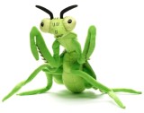 Jucarie de plus insecta calugarita / lacusta verde si realista 34 cm insecta din plus moale
