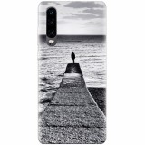 Husa silicon pentru Huawei P30, Abstract Dock Man Grey