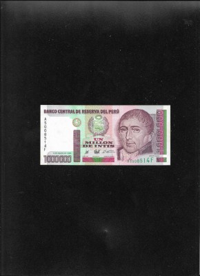 Rar! Peru 1000000 1.000.000 intis 1990 seria5008514 unc foto