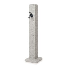 Masca robinet de gradina, cu adaptor furtun, efect granit, gri, 24x98 cm, Prosperplast