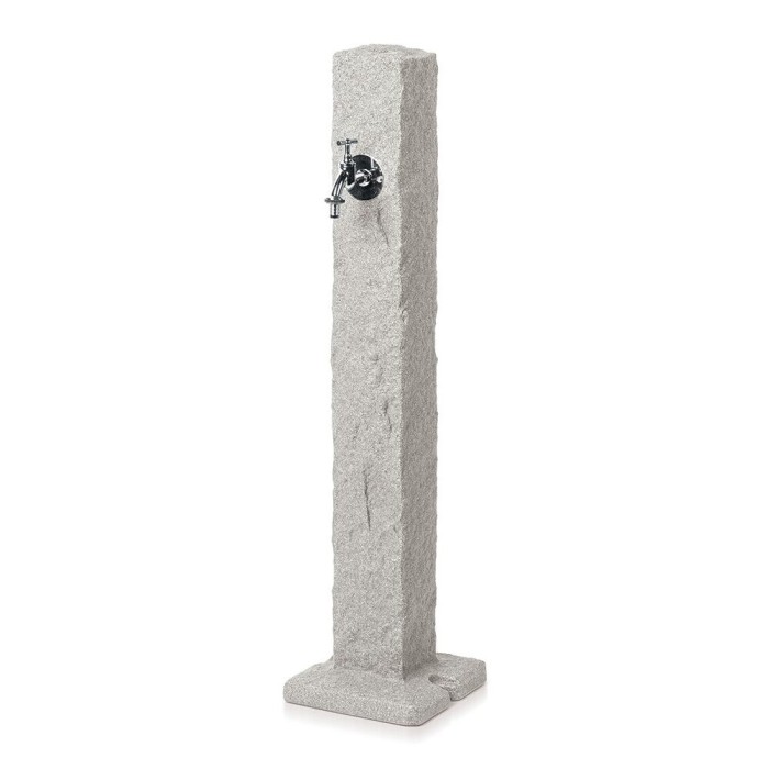 Masca robinet de gradina, cu adaptor furtun, efect granit, gri, 24x98 cm, Prosperplast