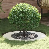 vidaXL Ghiveci Metalic Alb Rotund 80 cm Diametru 100L Interior/Exterior