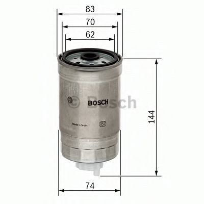 Filtru combustibil HYUNDAI H-1 Starex (H200) caroserie (1997 - 2007) BOSCH 1 457 434 516 foto