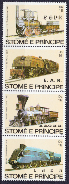 DB1 Locomotive Sao Tome 4 v. MNH